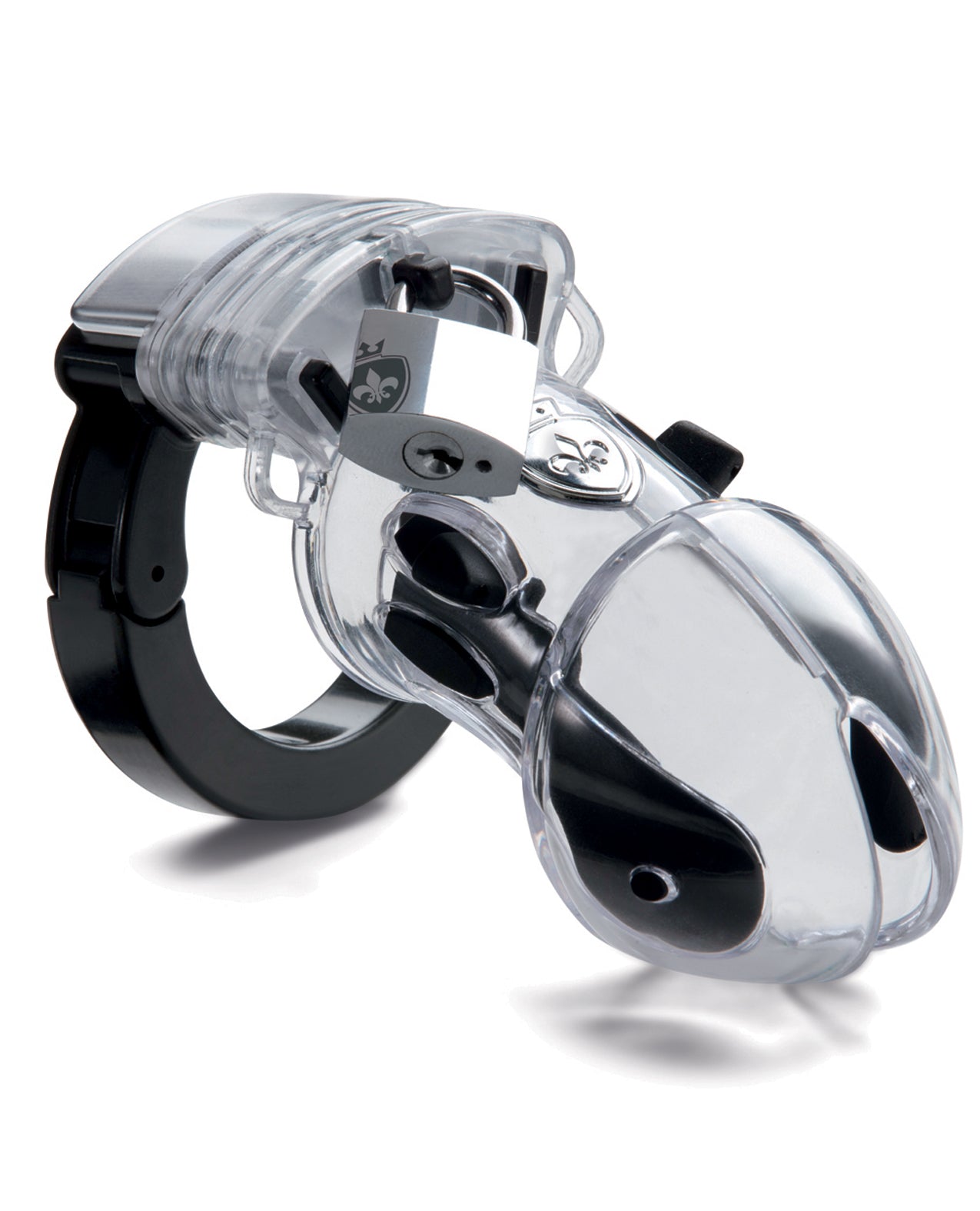 Mystim Mystim Pubic Enemy No.1 E-Stim Chastity Cage - Clear