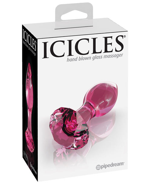 Icicles Icicles No. 79 Hand Blown Glass Diamond Butt Plug - Pink - Image 2