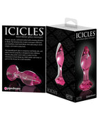 Icicles Icicles No. 79 Hand Blown Glass Diamond Butt Plug - Pink - Image 3