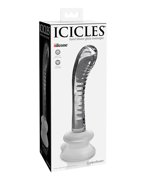 Icicles Icicles No. 88 Hand Blown Glass G-Spot Massager w/Suction Cup - Clear - Image 2
