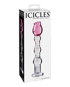Icicles Icicles No. 12 Hand Blown Glass Massager - Clear w/Rose Tip - Image 2