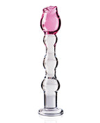 Icicles Icicles No. 12 Hand Blown Glass Massager - Clear w/Rose Tip