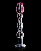 Icicles Icicles No. 12 Hand Blown Glass Massager - Clear w/Rose Tip - Image 4