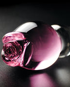 Icicles Icicles No. 12 Hand Blown Glass Massager - Clear w/Rose Tip - Image 5