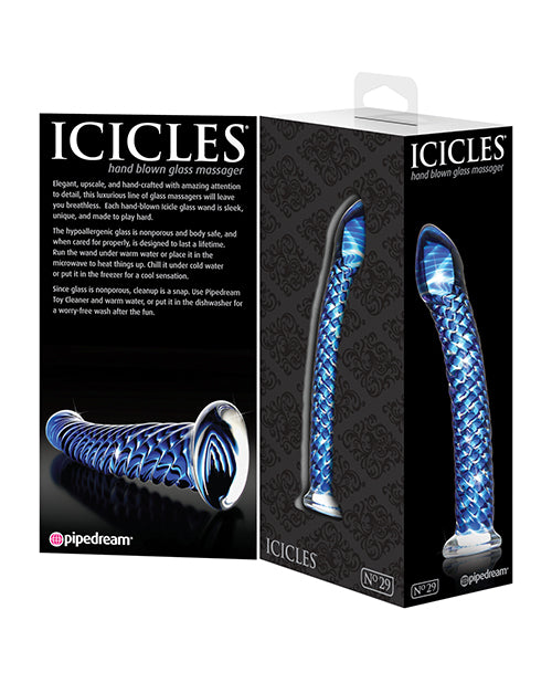 Icicles Icicles No. 29 Hand Blown Glass - Clear w/Ridges - Image 3