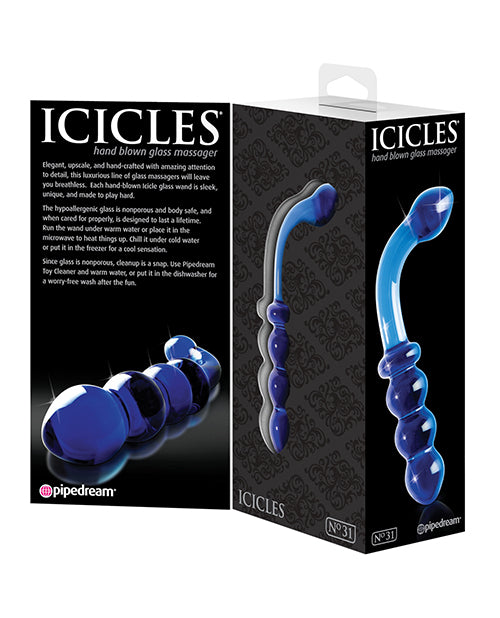 Icicles Icicles No. 31 Hand Blown Glass - Blue G Spot - Image 3