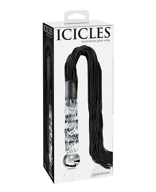 Icicles Icicles No. 38 Hand Blown Glass Handled Whip - Clear - Image 3