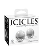 Icicles Icicles No. 42 Hand Blown Glass Medium Ben Wa Balls - Clear - Image 2