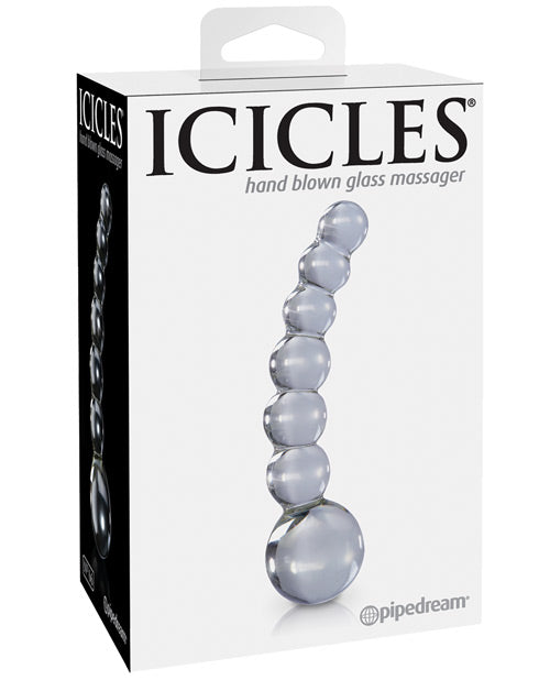 Icicles Icicles No. 66 Hand Blown Glass G Spot Dong - Clear