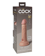 King Cock Elite King Cock Elite 6" Dual Density Silicone Cock - Light/Peach Pink Nude - Image 3