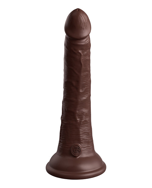 King Cock Elite King Cock Elite 7" Dual Density Silicone Cock - Brown/Espresso Nude