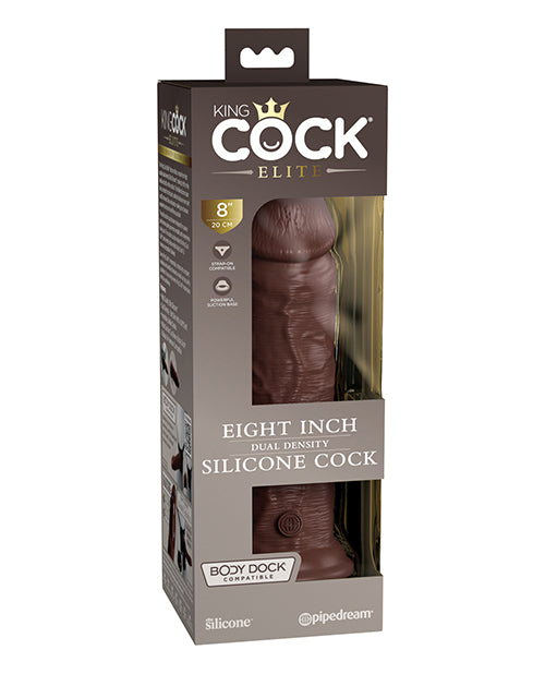 King Cock Elite King Cock Elite 8" Dual Density Silicone Cock - Brown/Espresso Nude - Image 4