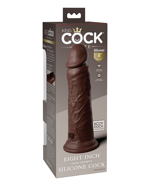 King Cock Elite King Cock Elite 8" Dual Density Silicone Cock - Brown/Espresso Nude - Image 5
