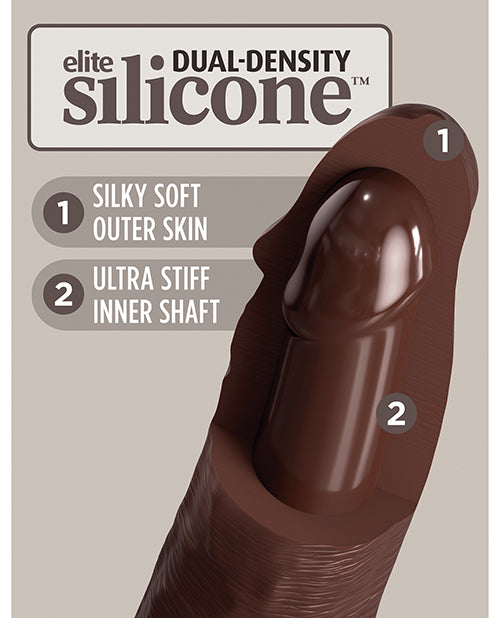 King Cock Elite King Cock Elite 8" Dual Density Silicone Cock - Brown/Espresso Nude - Image 3