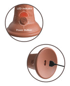 King Cock Elite King Cock Elite 6" Dual Density Vibrating Silicone Cock - Tan/Dusty Rose Nude - Image 5