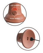 King Cock Elite King Cock Elite 8" Dual Density Vibrating Silicone Cock - Tan/Dusty Rose Nude - Image 3