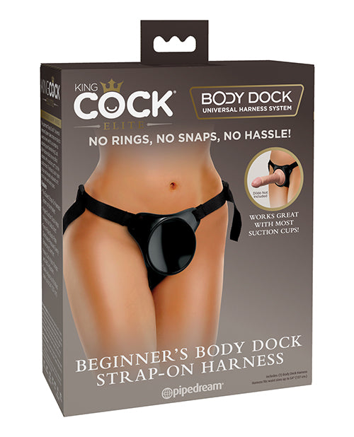 King Cock Elite King Cock Elite Beginner's Body Dock Strap On Harness - Black - Image 5
