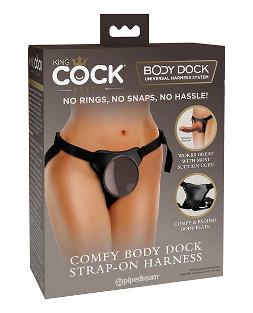 King Cock Elite King Cock Elite Comfy Body Dock Strap On Harness - Black - Image 5