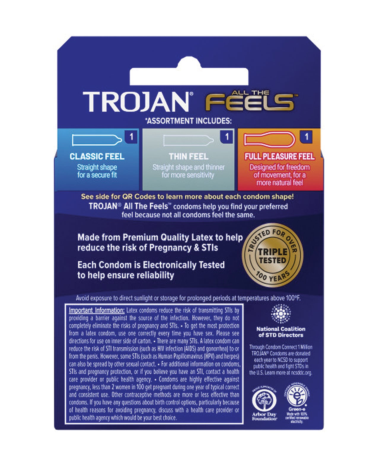 Trojan Trojan All the Feels Condoms - Pack of 3 - Image 2