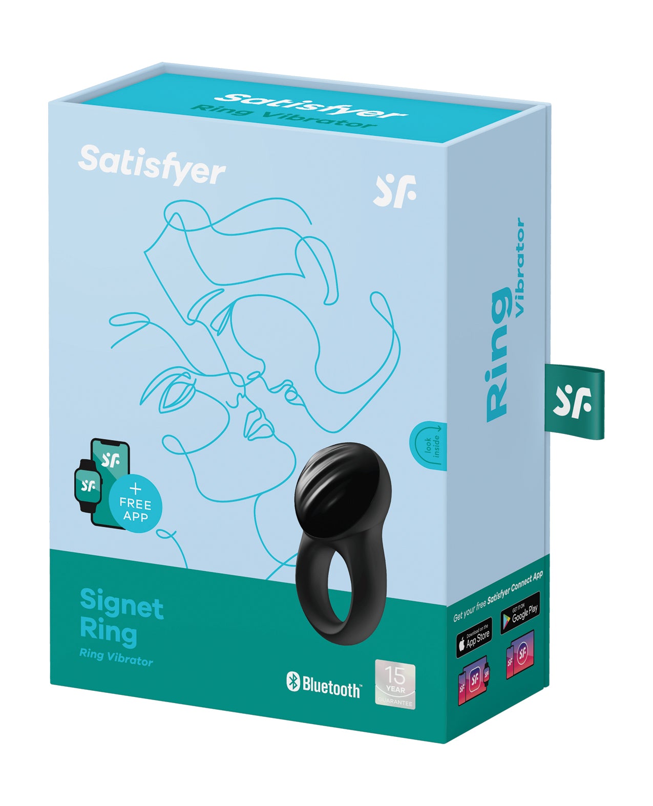 Satisfyer Satisfyer Signet Ring w/Bluetooth App - Black - Image 5