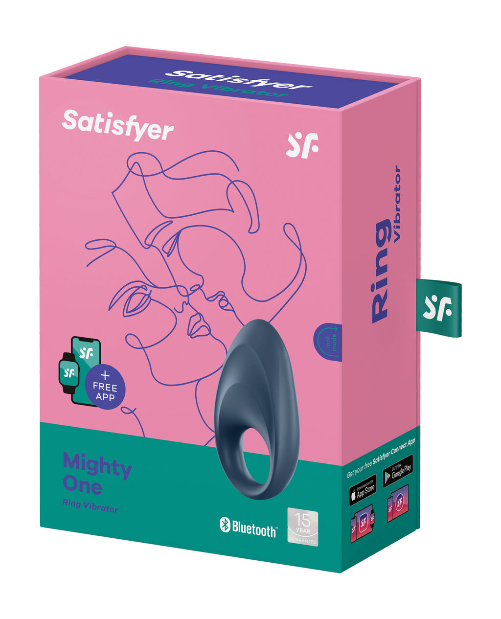 Satisfyer Satisfyer Mighty One Ring w/App - Blue - Image 5