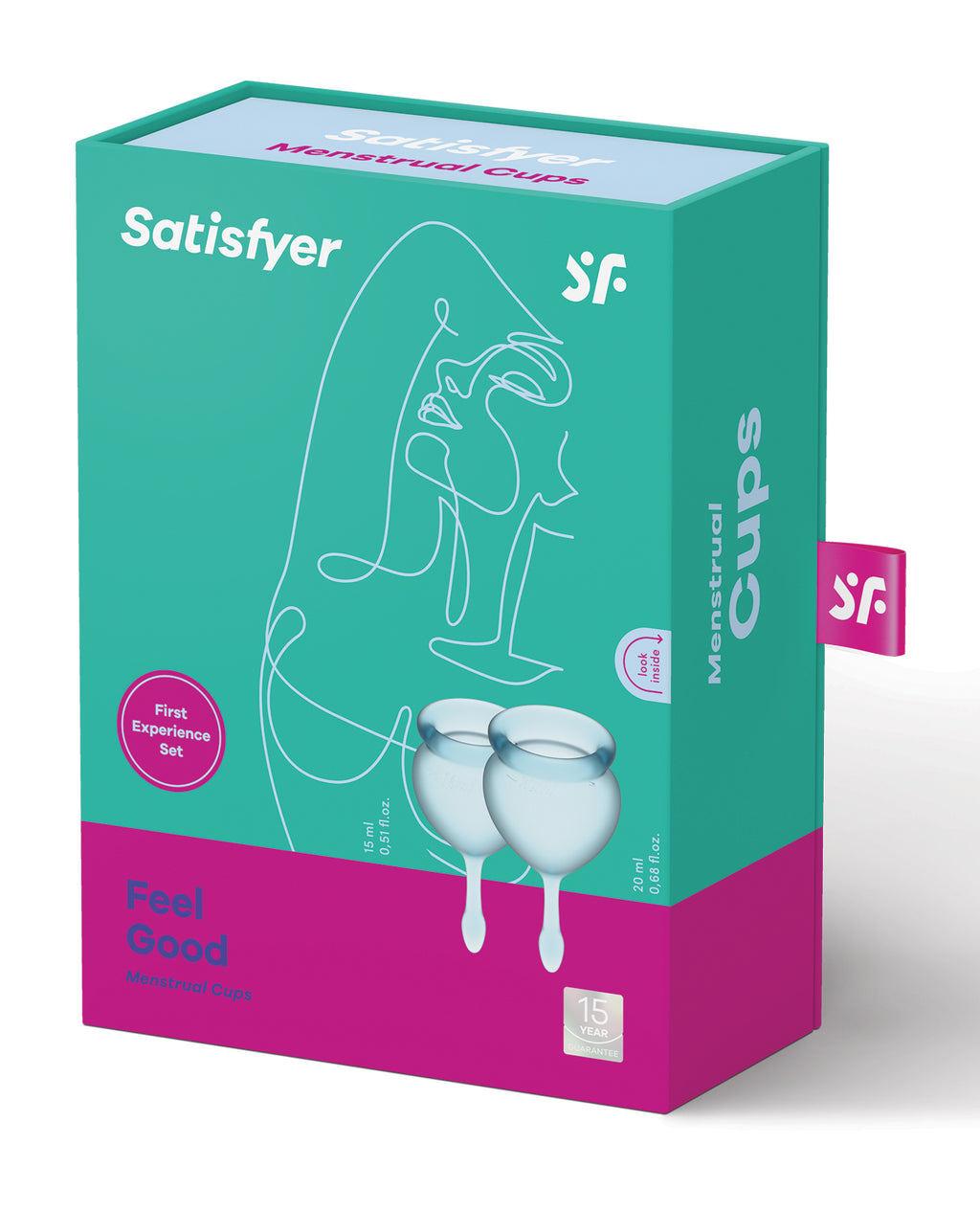 Satisfyer Satisfyer Feel Good Menstrual Cup - Light Blue - Image 2