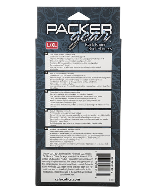 CalExotics CalExotics Packer Gear Boxer Brief Harness - L/XL - Black - Image 2