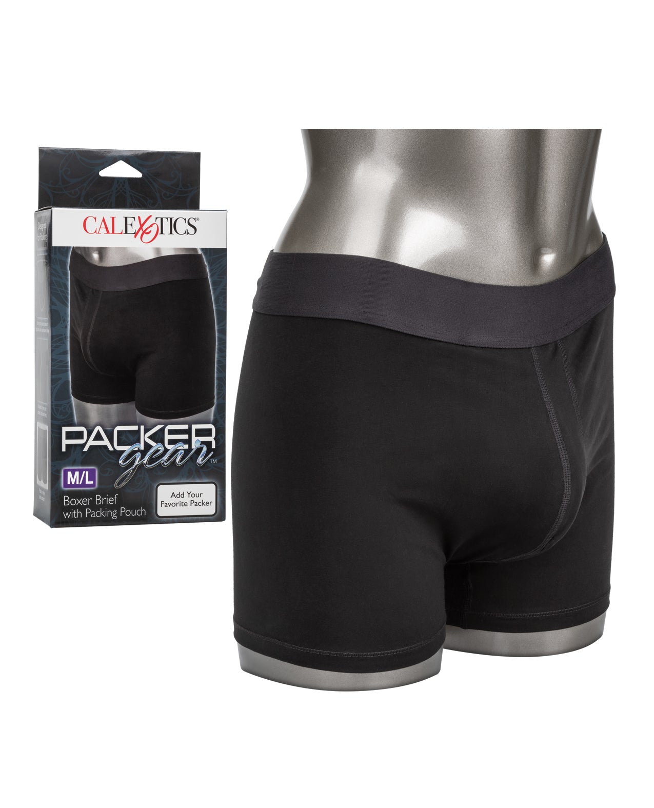 CalExotics CalExotics Packer Gear Boxer Brief with Packing Pouch - M/L - Black