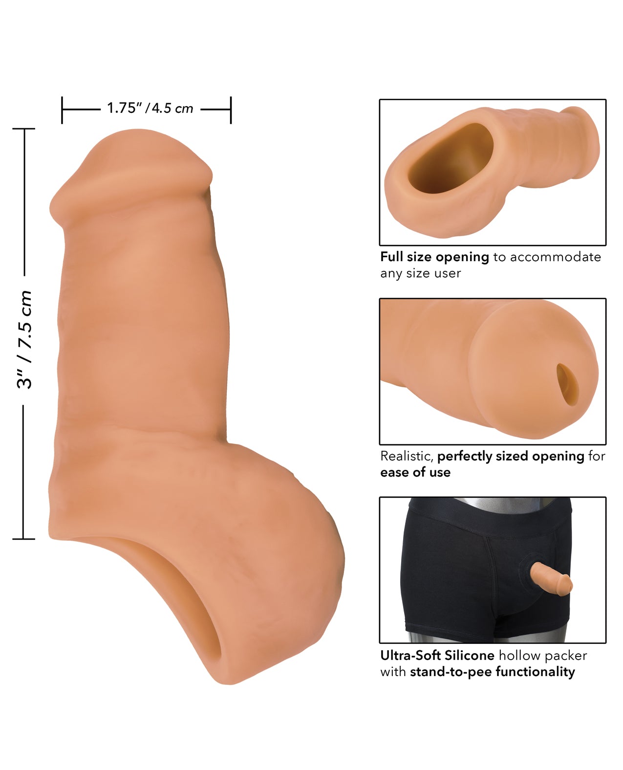 CalExotics CalExotics Packer Gear Ultra Soft Silicone STP - Tan Nude - Image 5