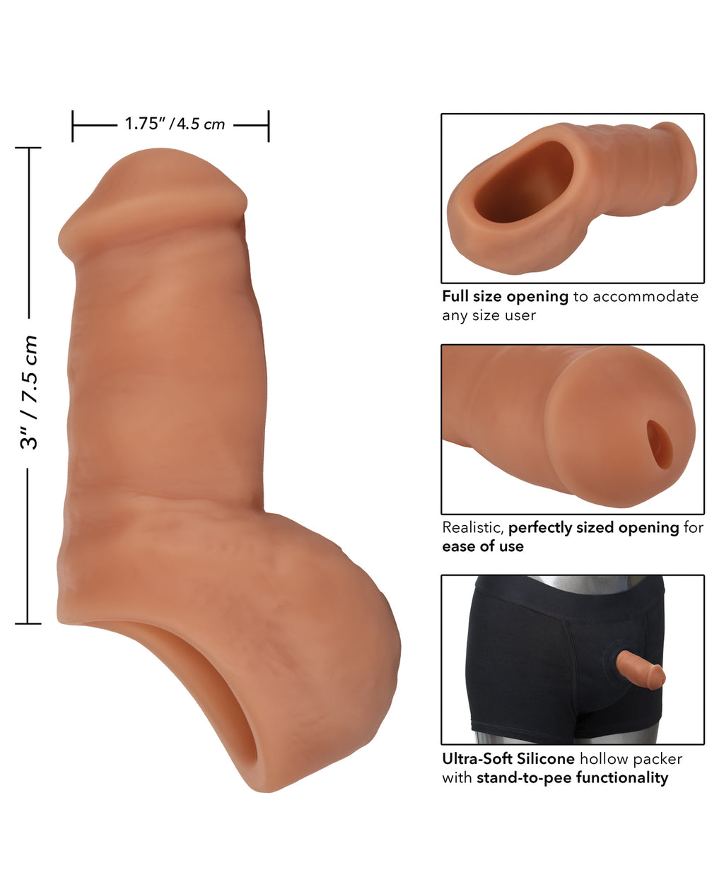 CalExotics CalExotics Packer Gear Ultra Soft Silicone STP - Toffee Nude - Image 5