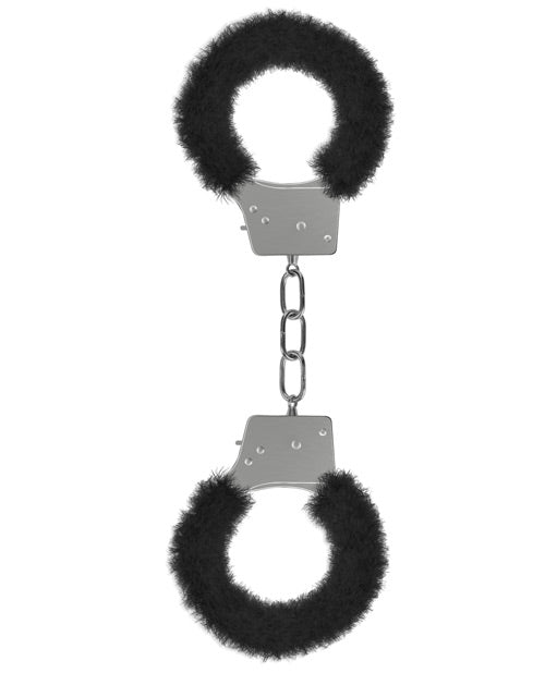 Ouch Shots Ouch Beginner's Furry Handcuffs - Black - Image 2