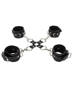 Ouch Shots Ouch Leather Hand & Leg Cuffs - Black - Image 2