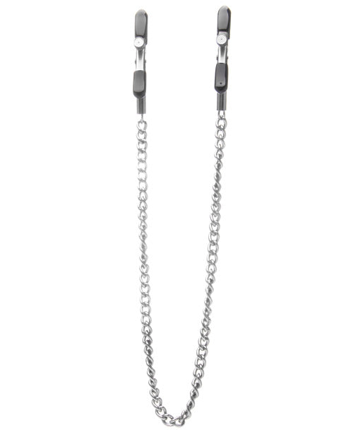Ouch Shots Ouch Adjustable Nipple Clamps with Chain - Metal - Image 2