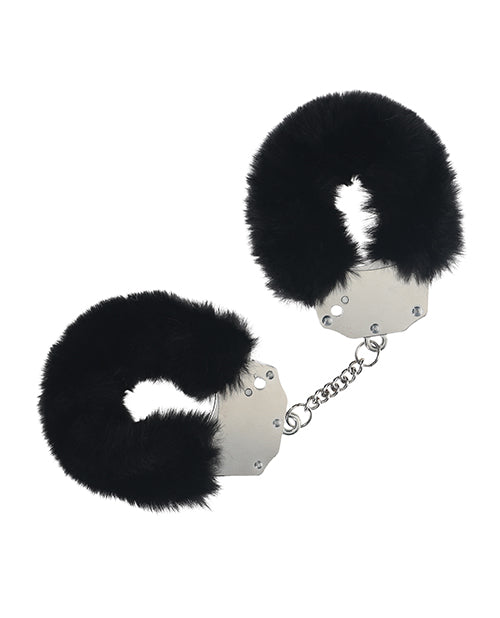 Ouch Shots Ouch! Heavy-Duty Fluffy Handcuffs - Black