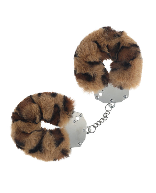 Ouch Shots Ouch! Heavy-Duty Fluffy Handcuffs - Leopard