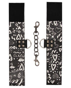 Ouch Shots Ouch Love Street Art Printed Hand Cuffs - Black - Image 3