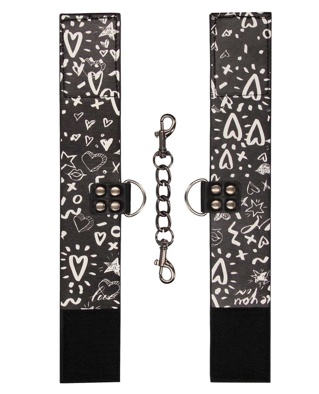 Ouch Shots Ouch Love Street Art Printed Ankle Cuffs - Black - Image 3
