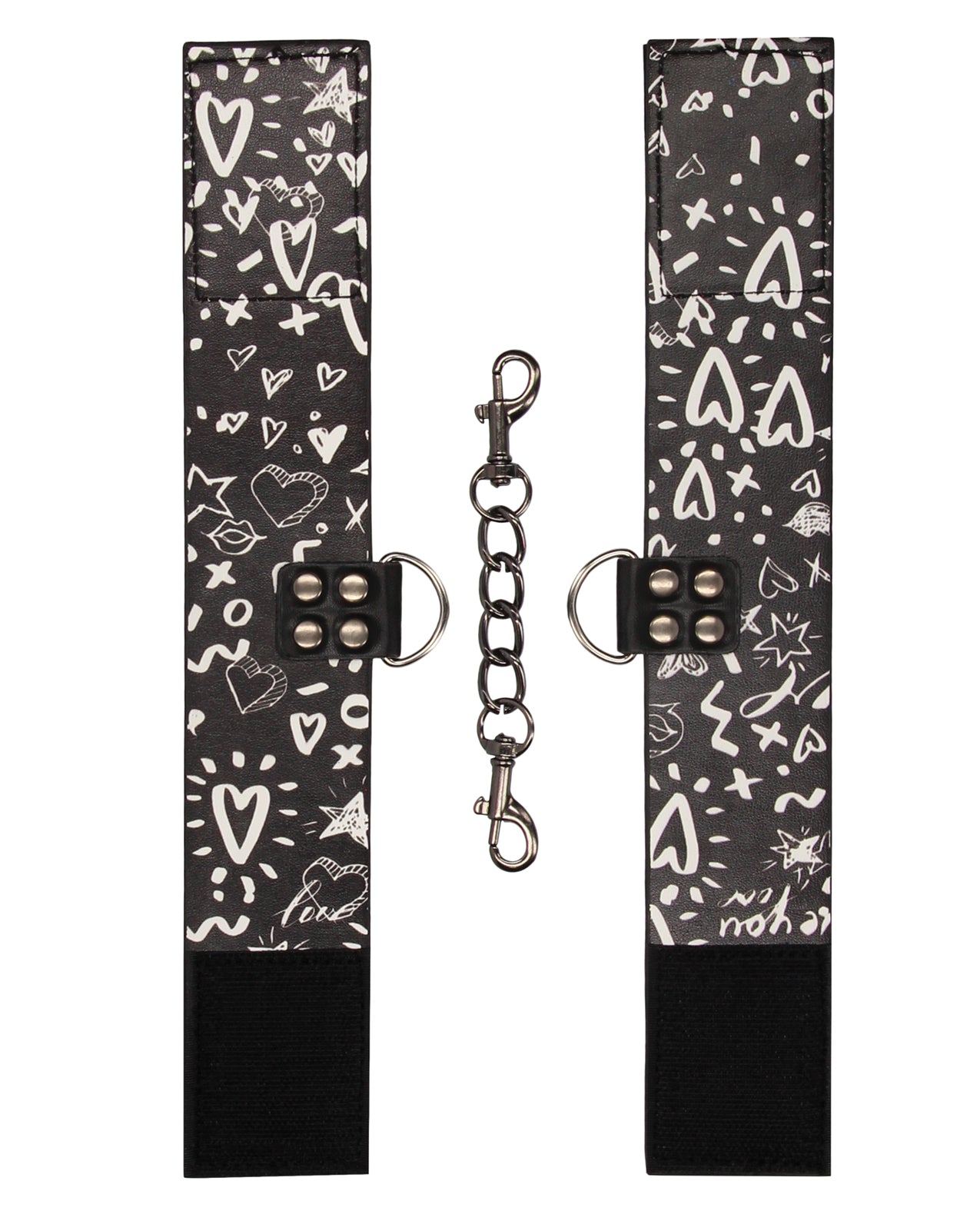 Ouch Shots Ouch Love Street Art Printed Ankle Cuffs - Black - Image 3