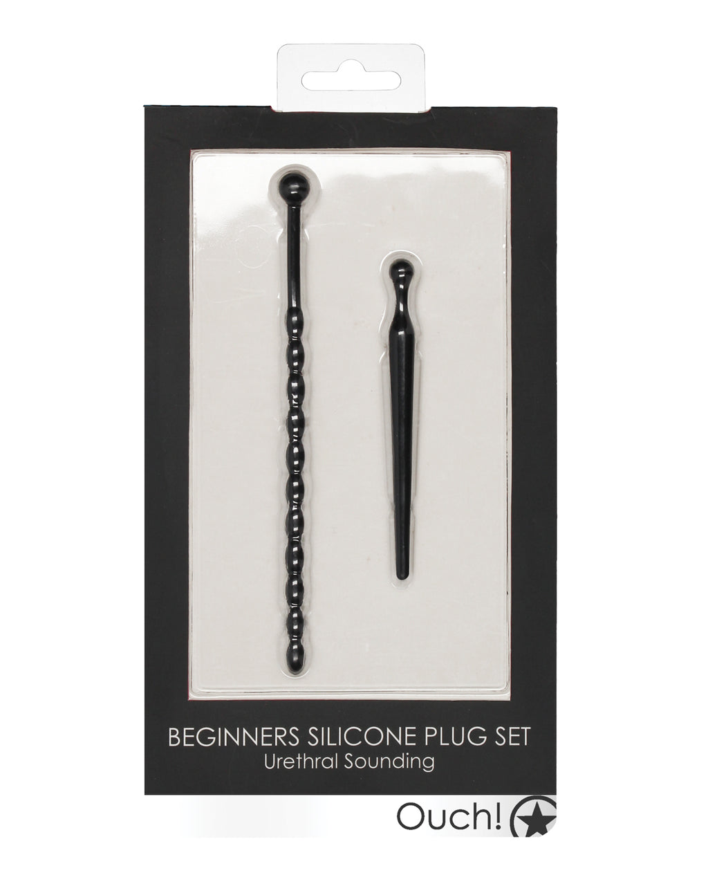 Ouch Shots Ouch Beginner's Urethral Sounding Silicone Plug Set - Black