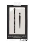 Ouch Shots Ouch Beginner's Urethral Sounding Silicone Plug Set - Black