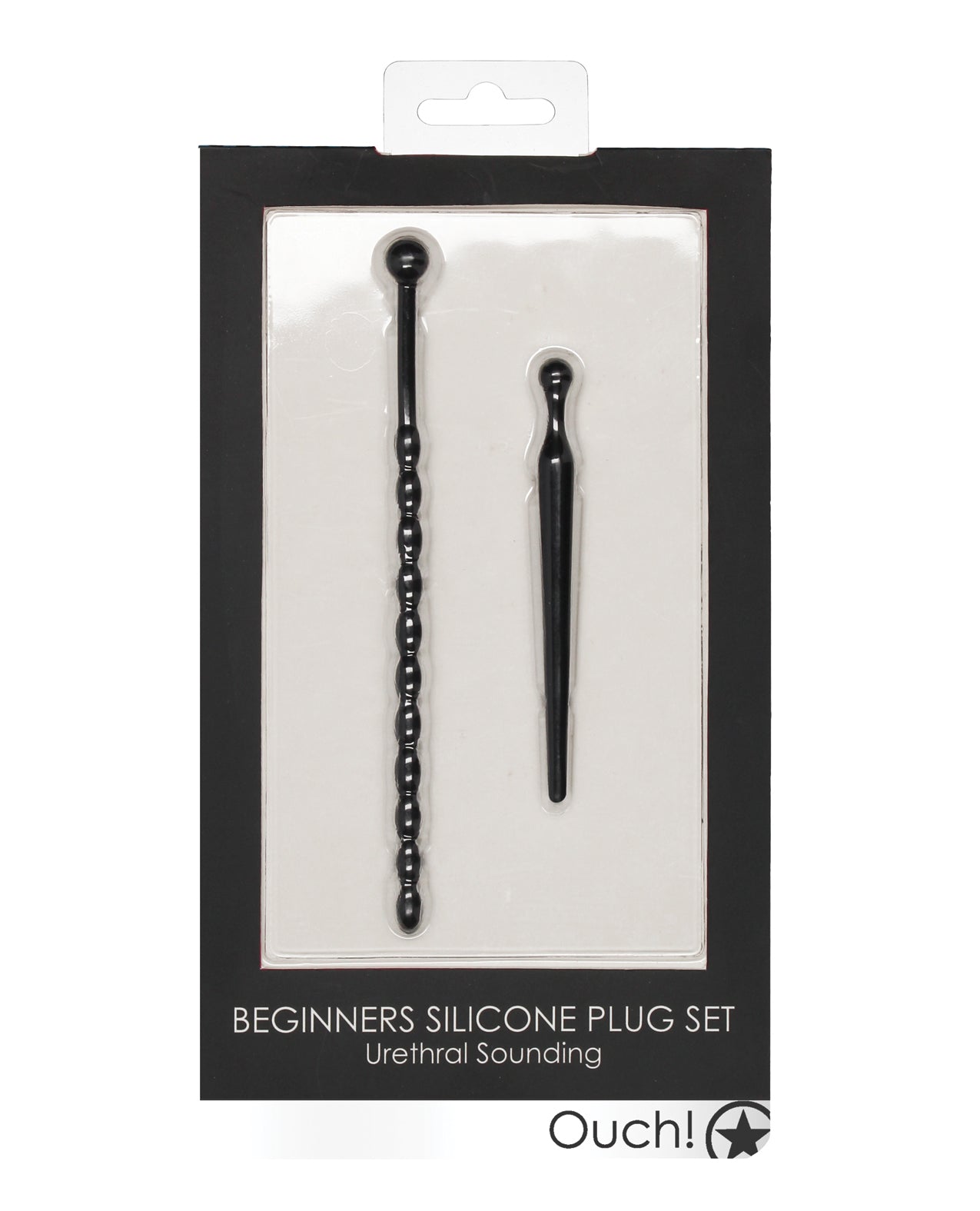 Ouch Shots Ouch Beginner's Urethral Sounding Silicone Plug Set - Black