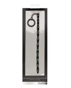 Ouch Shots Ouch Urethral Sounding Silicone Plug & Cock Ring Set - Black
