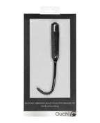 Ouch Shots Ouch Urethral Sounding Silicone Vibrating Bullet Plug with Beaded Tip - Black