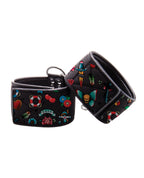 Ouch Shots Ouch Old School Tattoo Style Printed Hand Cuffs - Black - Image 3