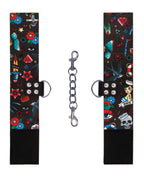 Ouch Shots Ouch Old School Tattoo Style Printed Ankle Cuffs - Black - Image 4