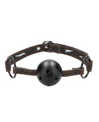 Ouch Shots Ouch Breathable Ball Gag with Denim Straps - Black - Image 3