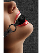 Ouch Shots Ouch Breathable Ball Gag with Denim Straps - Black - Image 5