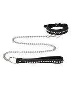Ouch Shots Ouch Diamond Studded Collar with Leash - Black - Image 3