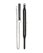 Ouch Shots Ouch Diamond Studded Collar with Leash - Black - Image 4