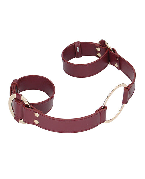 Ouch Shots Ouch Halo Handcuff with Connector - Burgundy - Image 4